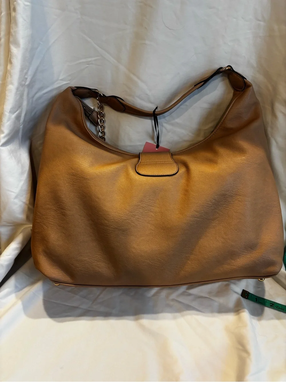Juicy Couture Brown Shoulder Hobo Bag with Gold Chain Accent
